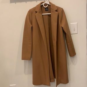 Zara Tan Blazer Coat Size Small